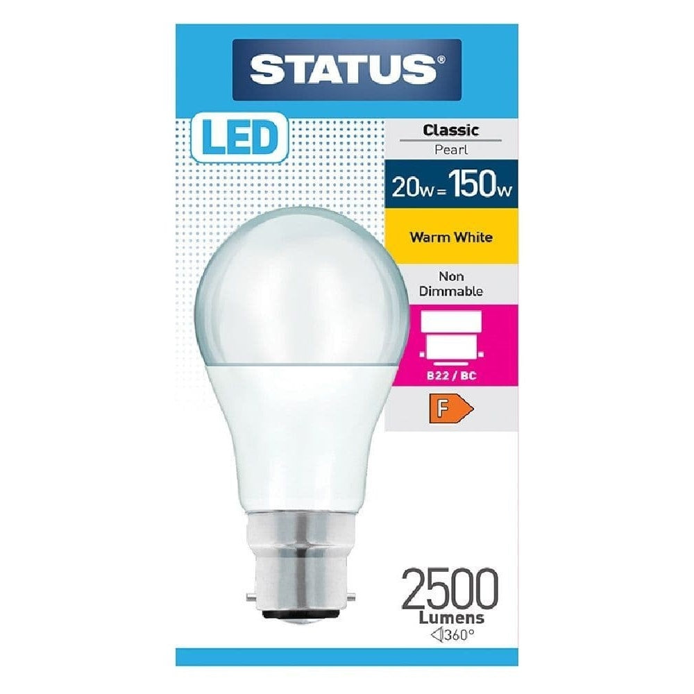 GLS LED Light Bulb B22 BC Bayonet Cap Warm White